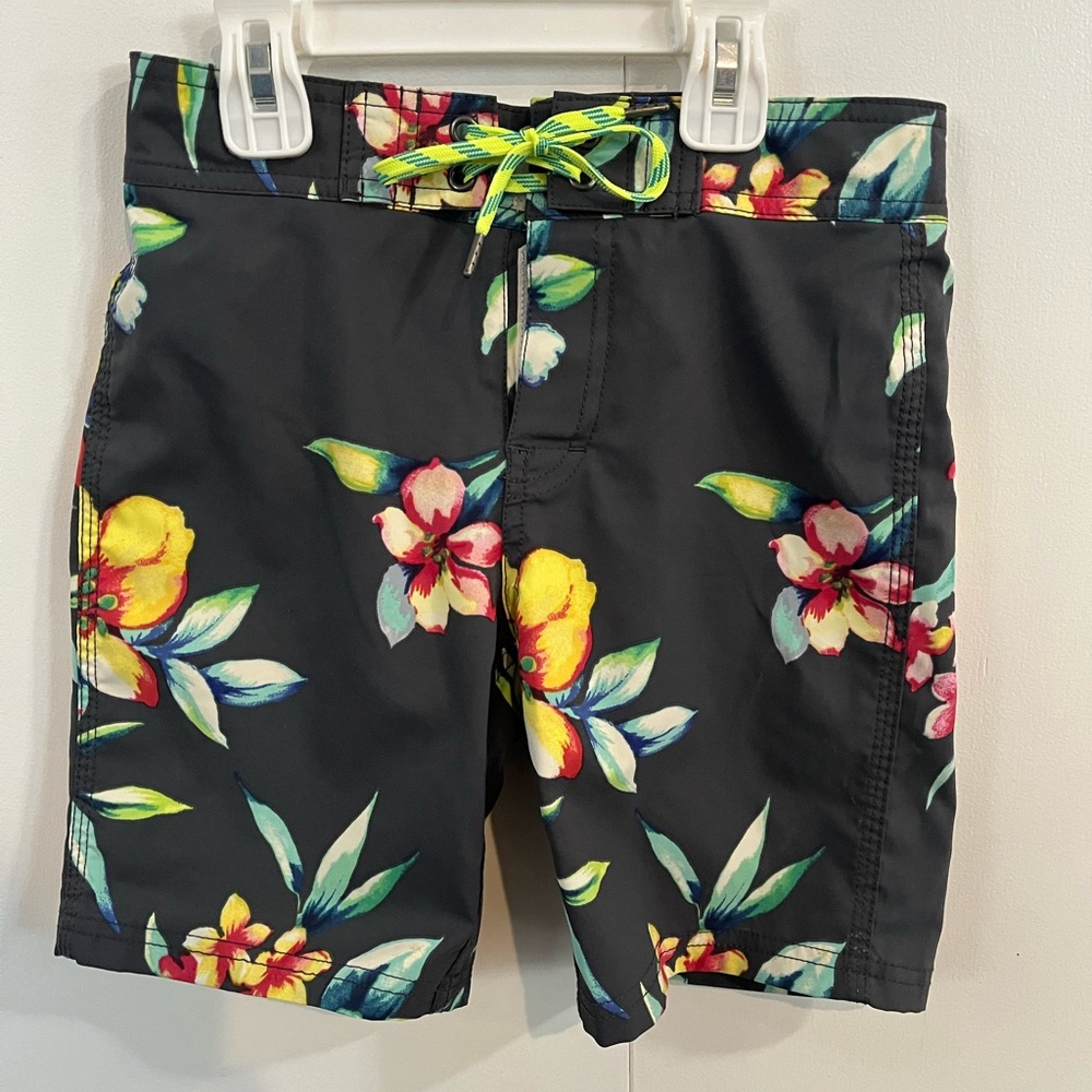 J. Crew Boys Tropical Board Shorts, Size 7